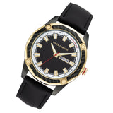 Vince Camuto Mens Silicone Black Dial Watch