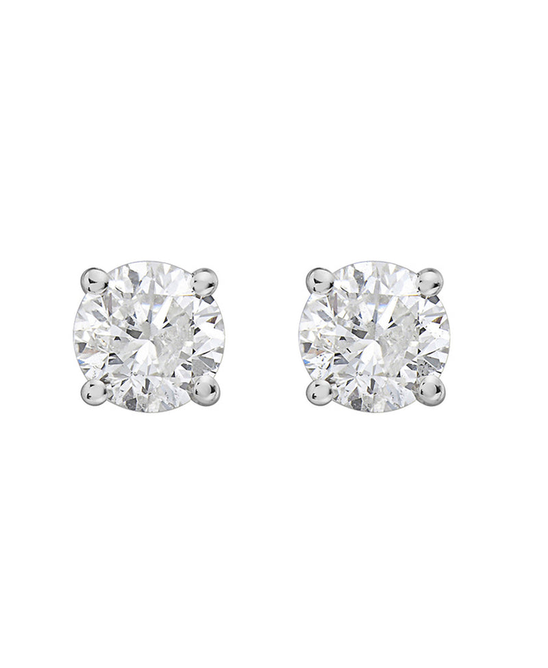 Effy 14K White Gold Diamond Stud Earrings