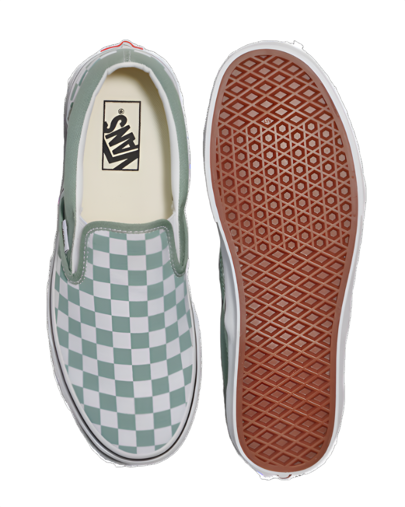 Vans Checkerboard Classic Color Theory Slip-On Sneaker - Unisex Sizing - Iceberg Green