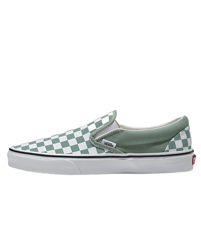 Vans Checkerboard Classic Color Theory Slip-On Sneaker - Unisex Sizing - Iceberg Green