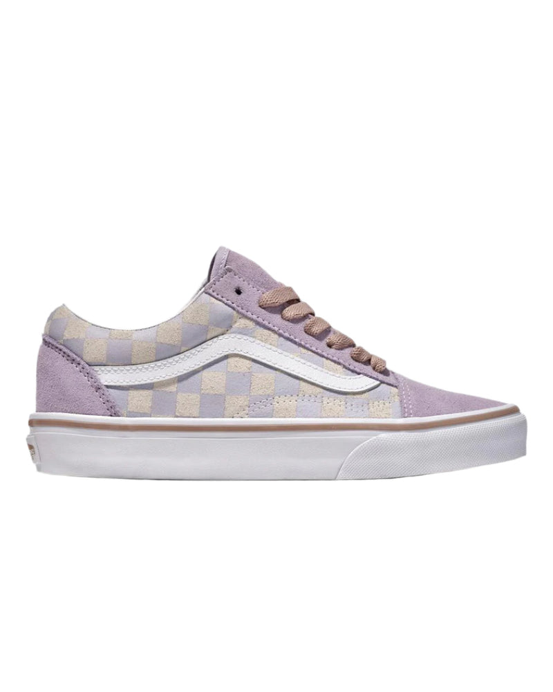 【Vans】★スニーカー★ Old Skool Checkerboard Satin Shoe Old Skool Checkerboard Satin Shoe in Turtledove Beige | Vans