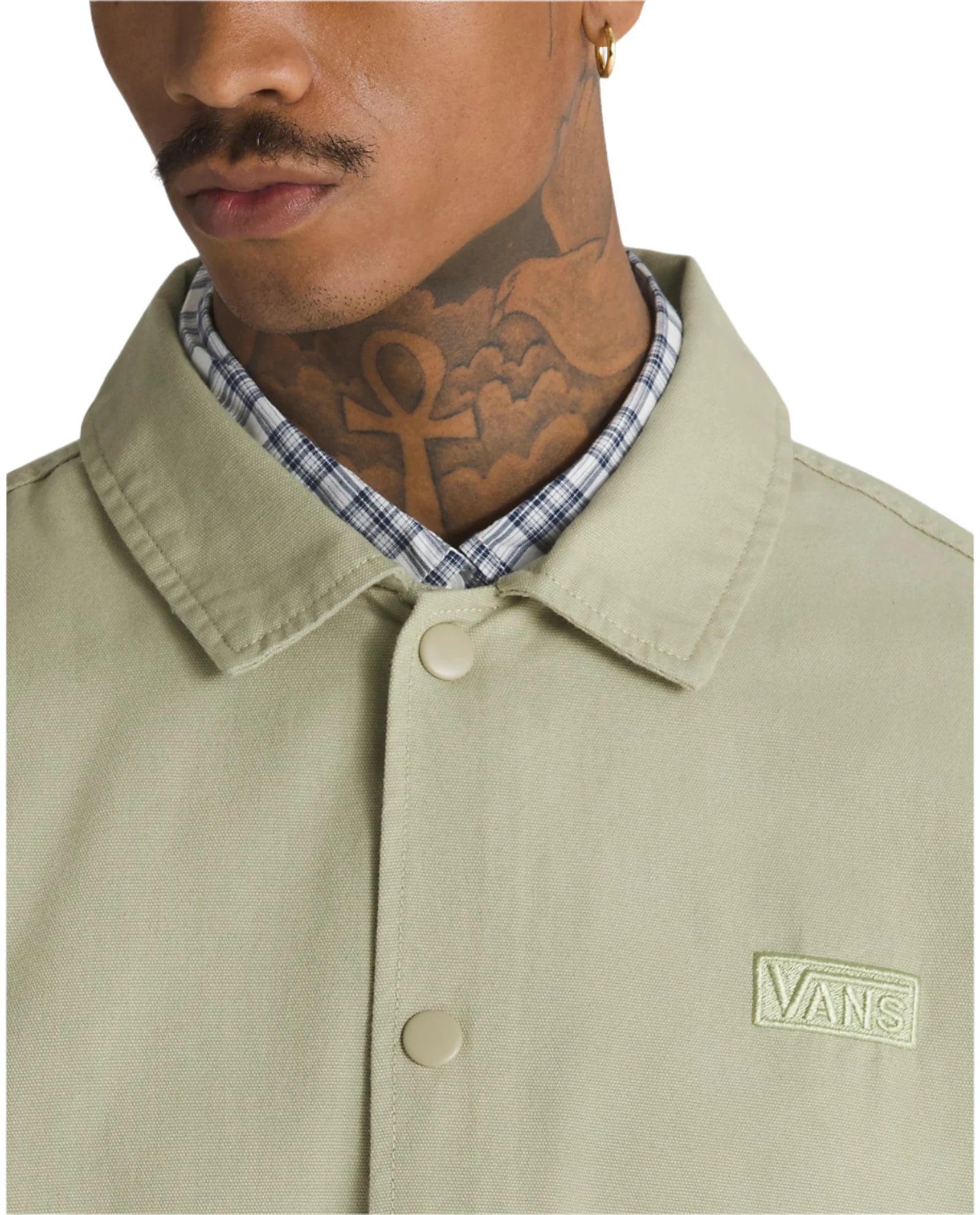 Vans Mens Torrey Canvas Coach Button Down Jacket