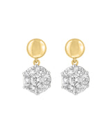 Effy 14K Two-Tone Gold & Diamond Drop Earrings