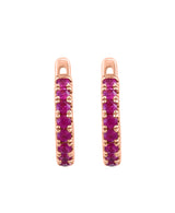Effy 14K Rose Gold Pink Sapphire Hoop Earrings