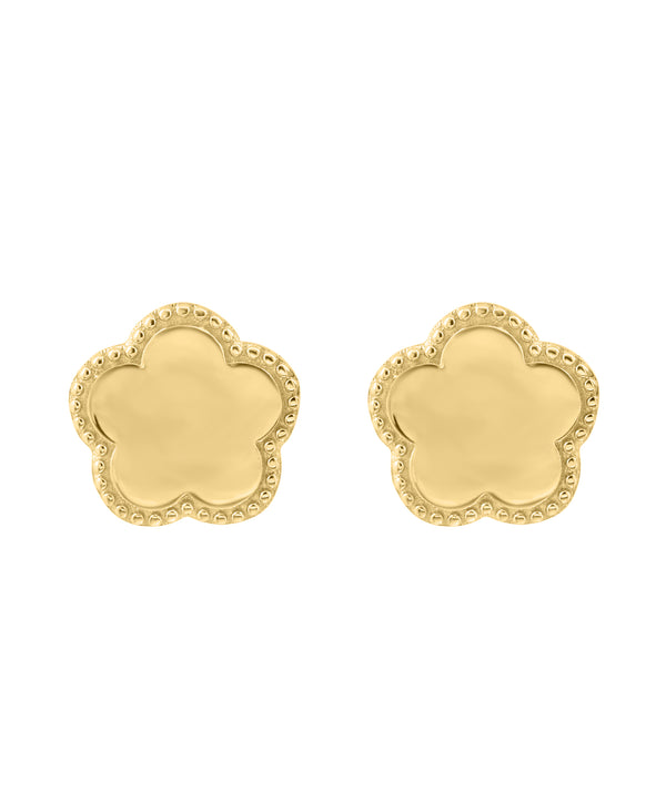Effy 14K Yellow Gold Flower Stud Earrings