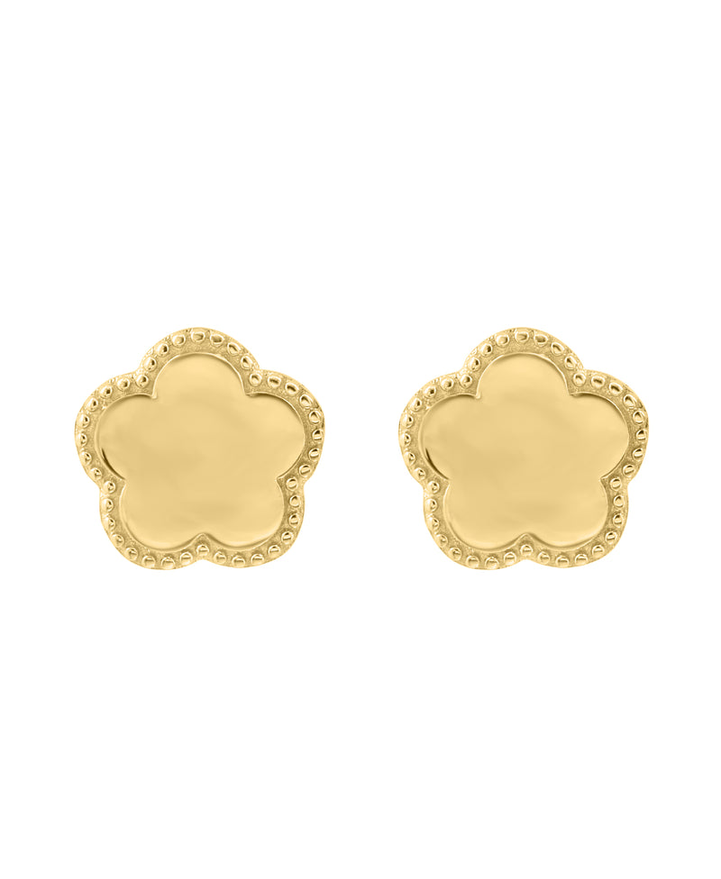 Effy 14K Yellow Gold Flower Stud Earrings
