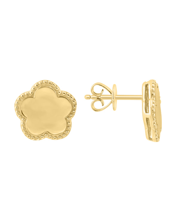 Effy 14K Yellow Gold Flower Stud Earrings