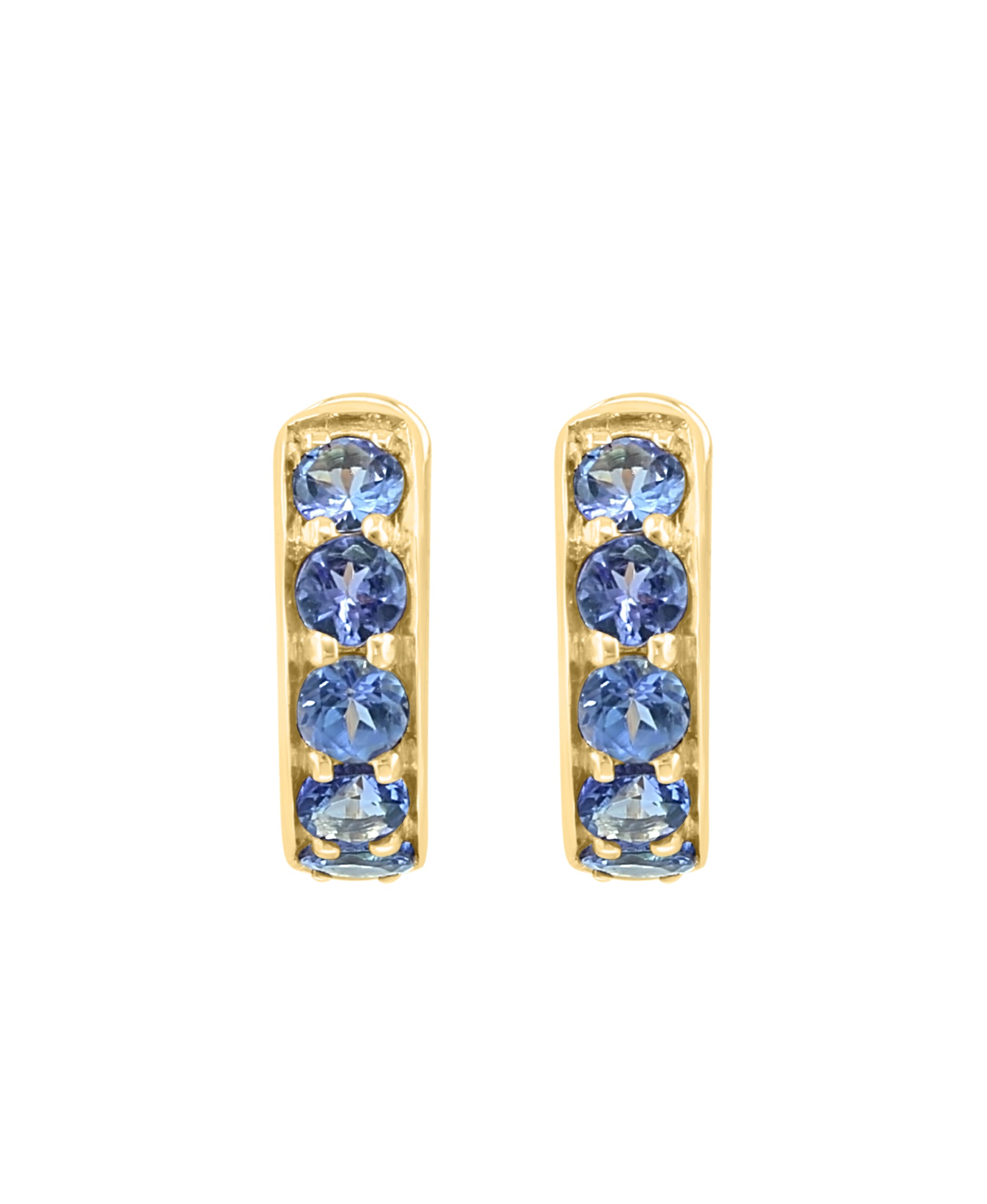 Effy 14K Yellow Gold Tanzanite Hoop Earrings