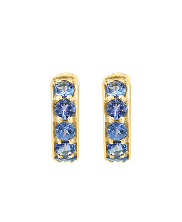 Effy 14K Yellow Gold Tanzanite Hoop Earrings