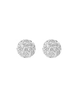 Effy 14K White Gold Diamond Swirl Stud Earrings