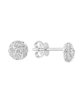 Effy 14K White Gold Diamond Swirl Stud Earrings