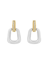 Effy 925 Sterling Silver & 14K Yellow Gold Diamond Earrings