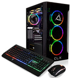 CLX SET VR-Ready Gaming Desktop - Liquid Cooled AMD Ryzen 7 7700X 4.5GHz 8-Core Processor, 32GB DDR5 Memory, GeForce RTX 4080 16GB GDDR6X Graphics, 1TB SSD, 4TB HDD, WiFi, Windows 11 Home 64-bit