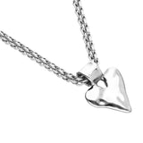 UNOde50 Silver Thick Chain Big Heart Pendant Necklace