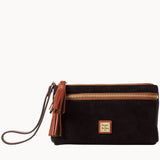 Dooney & Bourke Suede Double Zip Wristlet