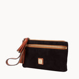 Dooney & Bourke Suede Double Zip Wristlet