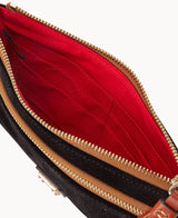Dooney & Bourke Suede Double Zip Wristlet