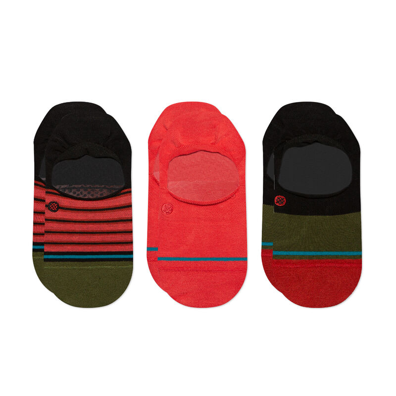 Stance Womens Red Fade No Show Socks - 3 Pack