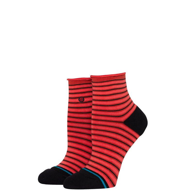 Stance Womens Red Fade Quarter Socks