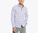 Nautica Mens Navtech Trim Fit Plaid Long Sleeve Button Down Shirt