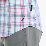 Nautica Mens Navtech Trim Fit Plaid Long Sleeve Button Down Shirt
