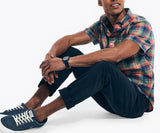 Nautica Mens Sustainably Crafted Plaid Short Sleeve Shirt