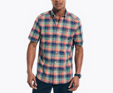 Nautica Mens Sustainably Crafted Plaid Short Sleeve Shirt