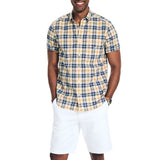 Nautica Mens Sustainably Crafted Plaid Short Sleeve Shirt