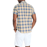 Nautica Mens Sustainably Crafted Plaid Short Sleeve Shirt