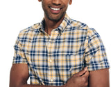 Nautica Mens Sustainably Crafted Plaid Short Sleeve Shirt