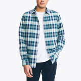 Nautica Mens Madras Long Sleeve Button Down Shirt
