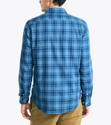 Nautica Mens Sustainably Crafted Twill Plaid Long Sleeve Woven Shirt