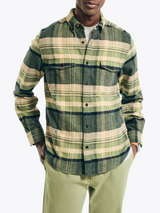 Nautica Mens Sustainably Crafted Plaid Long Sleeve Flannel Shirt