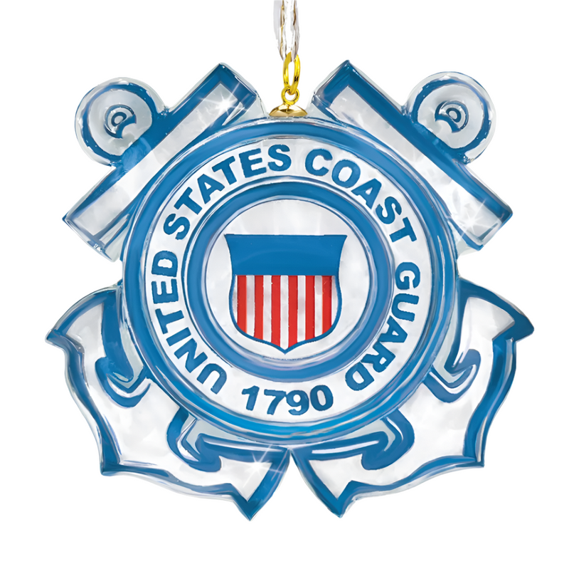 Glass Baron U.S. Coast Guard Emblem Ornament