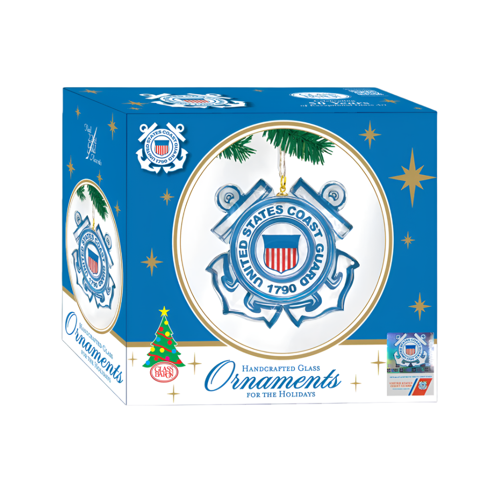 Glass Baron U.S. Coast Guard Emblem Ornament