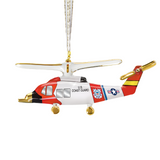 Glass Baron U.S. Coast Guard Jayhawk Helicopter Ornament