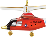 Glass Baron U.S. Coast Guard Dolphin Helicopter Ornament