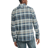 Nautica Mens Sustainably Crafted Tencel Plaid Long Sleeve Woven Shirt
