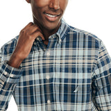 Nautica Mens Sustainably Crafted Tencel Plaid Long Sleeve Woven Shirt