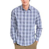Nautica Mens Navtech Plaid Long Sleeve Woven Shirt