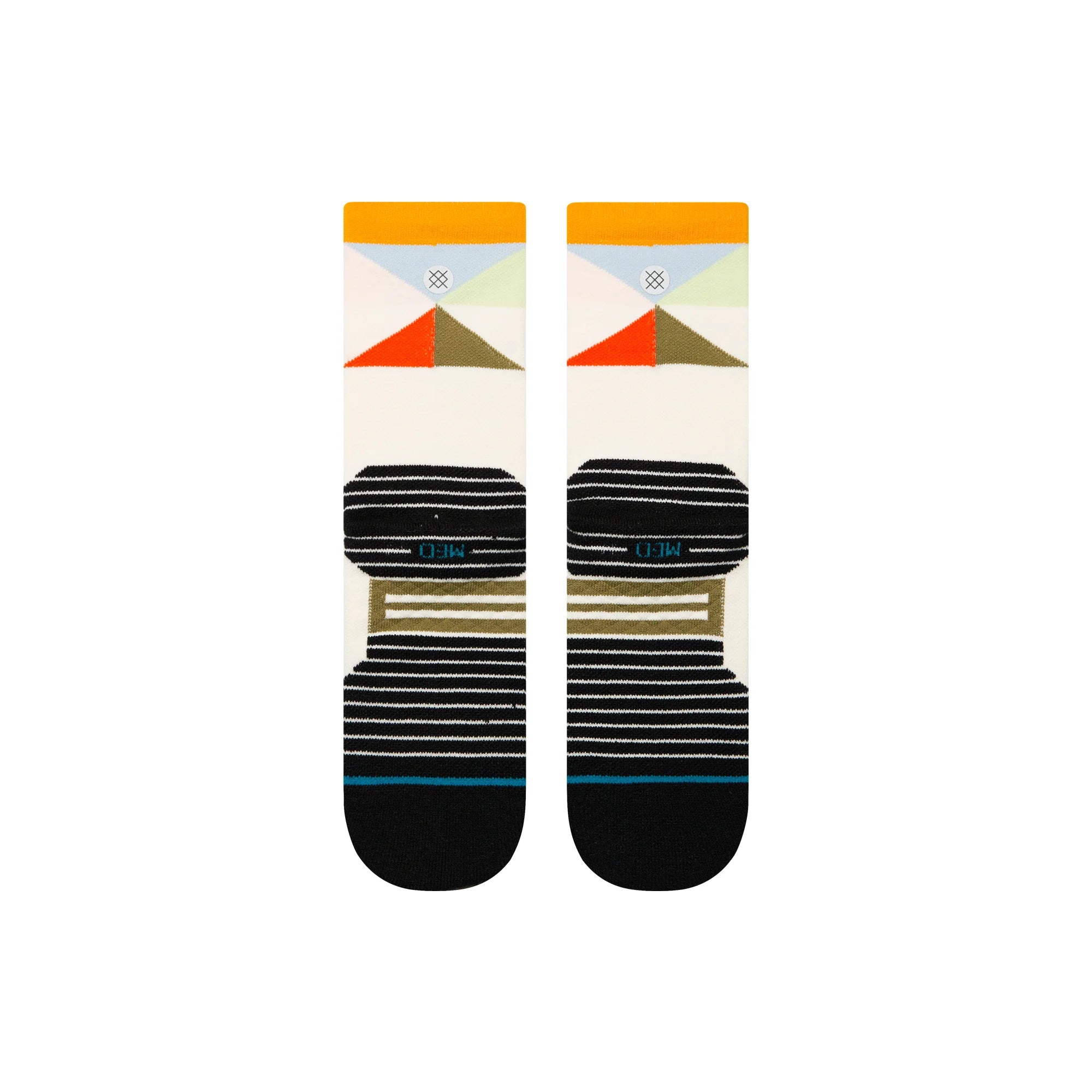 Stance Mid Tri Multi Medium Performance Crew Socks