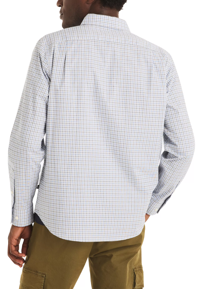 Nautica Mens Wrinkle-Resistant Plaid Long Sleeve Shirt ShopCGX Nautica Mens Wrinkle-Resistant Plaid Long Sleeve Shirt ShopCGX