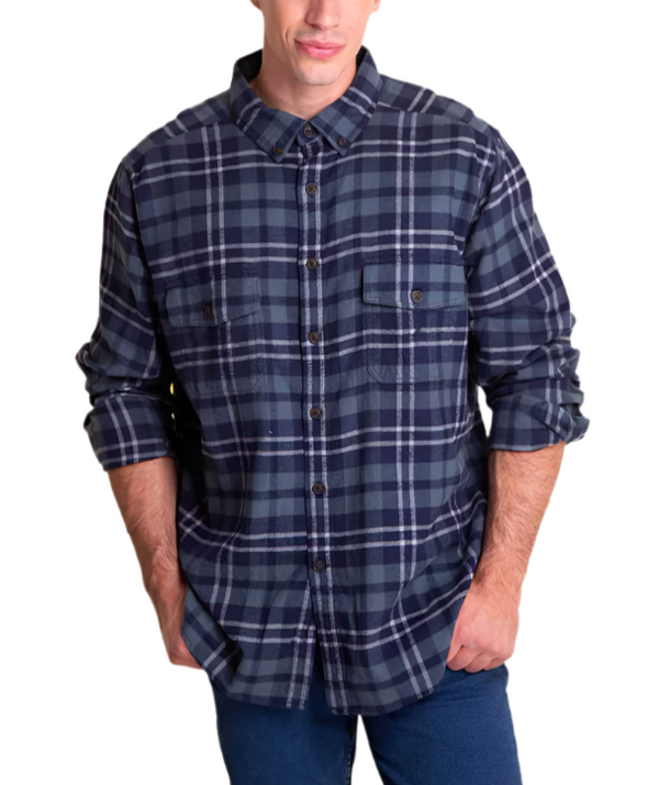 Nautica Mens Sustainably Crafted Long Sleeve Flannel Shirt