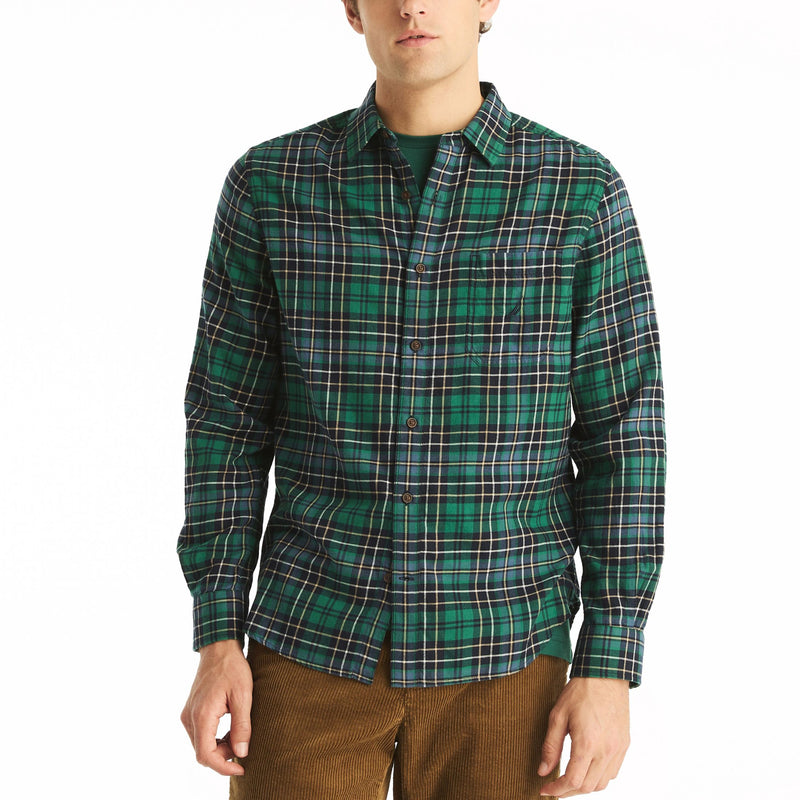 Nautica Mens Sustainably Crafted Plaid Long Sleeve Shirt