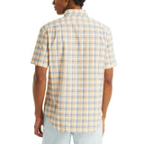 Nautica Mens Cotton Tencel Plaid Short Sleeve Shirt