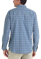 Nautica Mens Tencel Plaid Long Sleeve Shirt