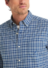 Nautica Mens Tencel Plaid Long Sleeve Shirt