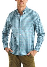 Nautica Mens Tencel Plaid Long Sleeve Shirt