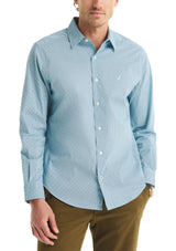Nautica Mens Printed Woven Long Sleeve Shirt