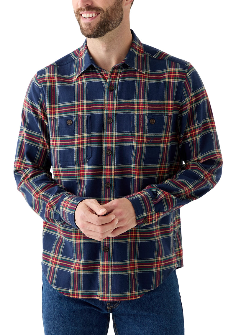 Nautica Mens Stretch Flannel Long Sleeve Shirt
